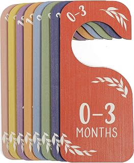 Baby Closet Dividers Clothes Organizer Baby Shower Nursery Decor Wooden Double-Sided Colorful Hanger for Newborn to 24 Months