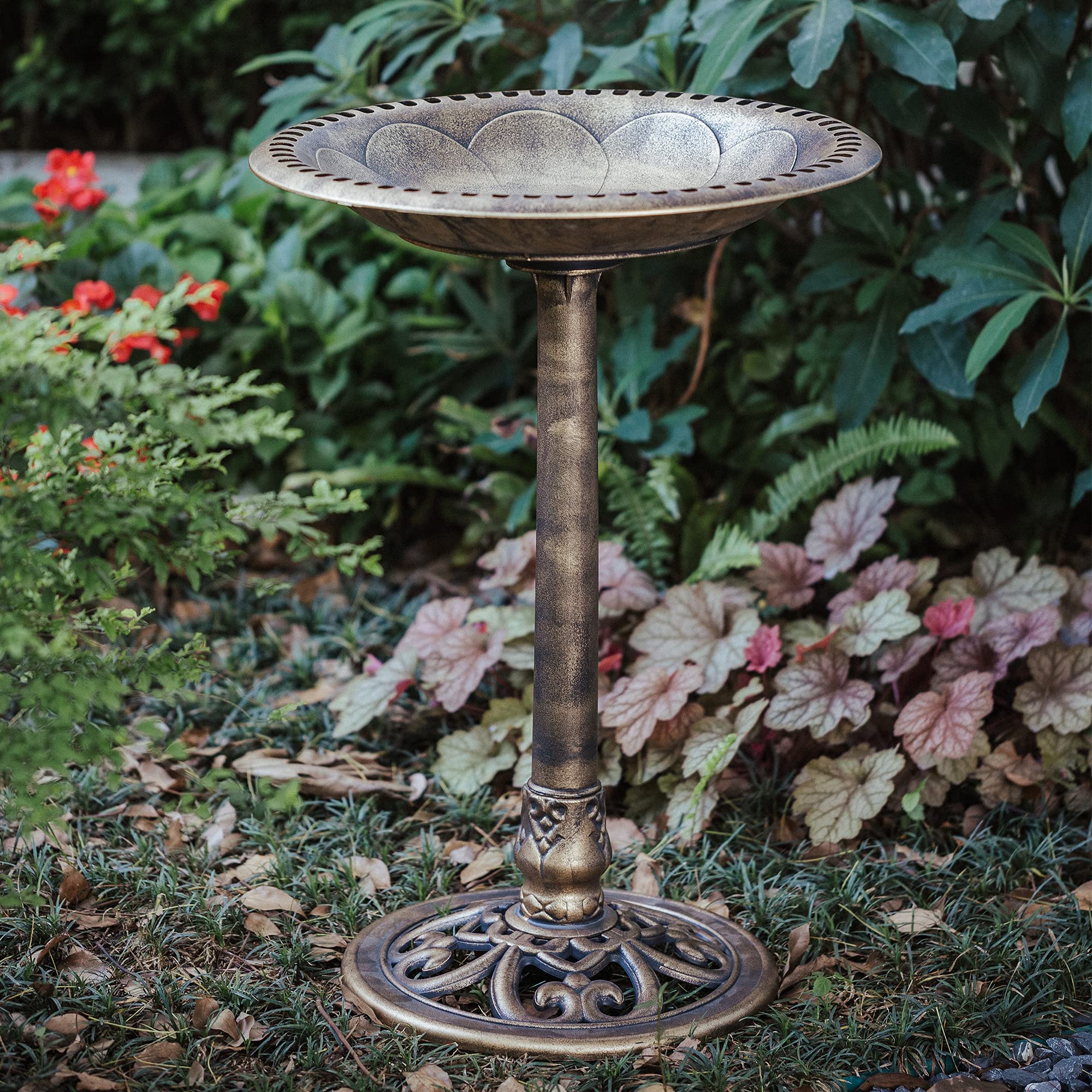Buy Caroeas Bird Bath, 28'' Tall Outdoor Bird Bath WeatherResistant