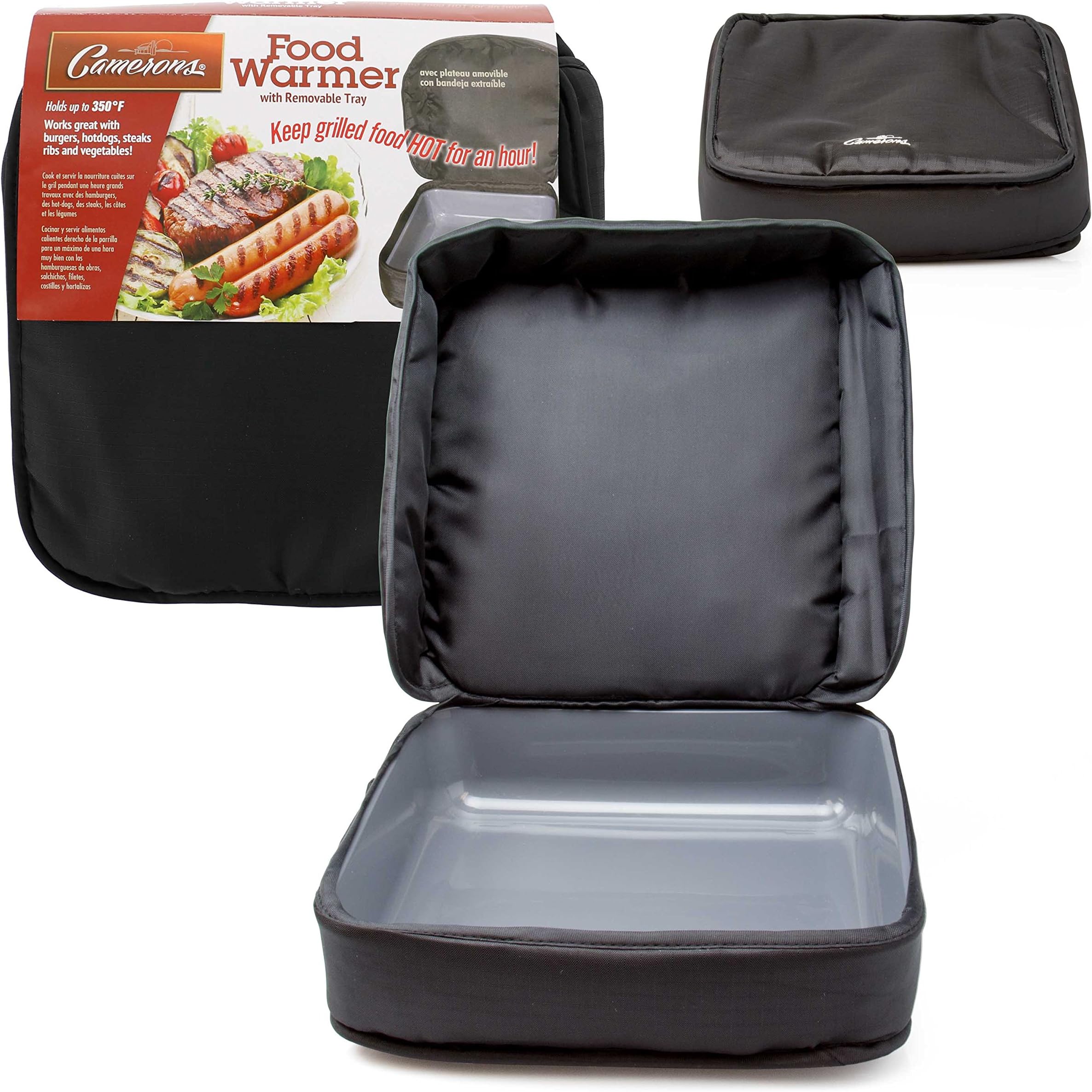 Grill Warmer - Portable Food Carrier - Keeps Food Right Off The Grill Warm Up To One Hour