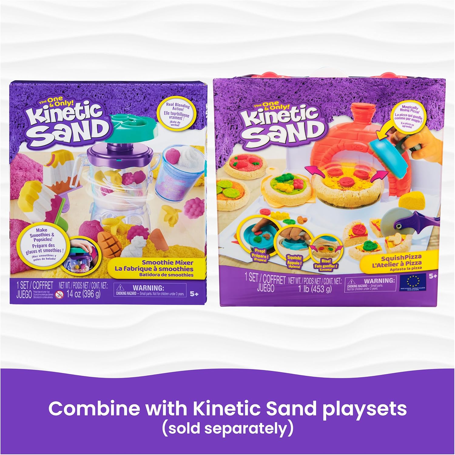 Kinetic Sand, Stamp N' Roll Crayon Multi-Pack with 12 oz Purple, Green, Blue & Red Play Sand, Toddler Toys, Arts and Crafts Kids Toys for Girls & Boys Ages 3 and up