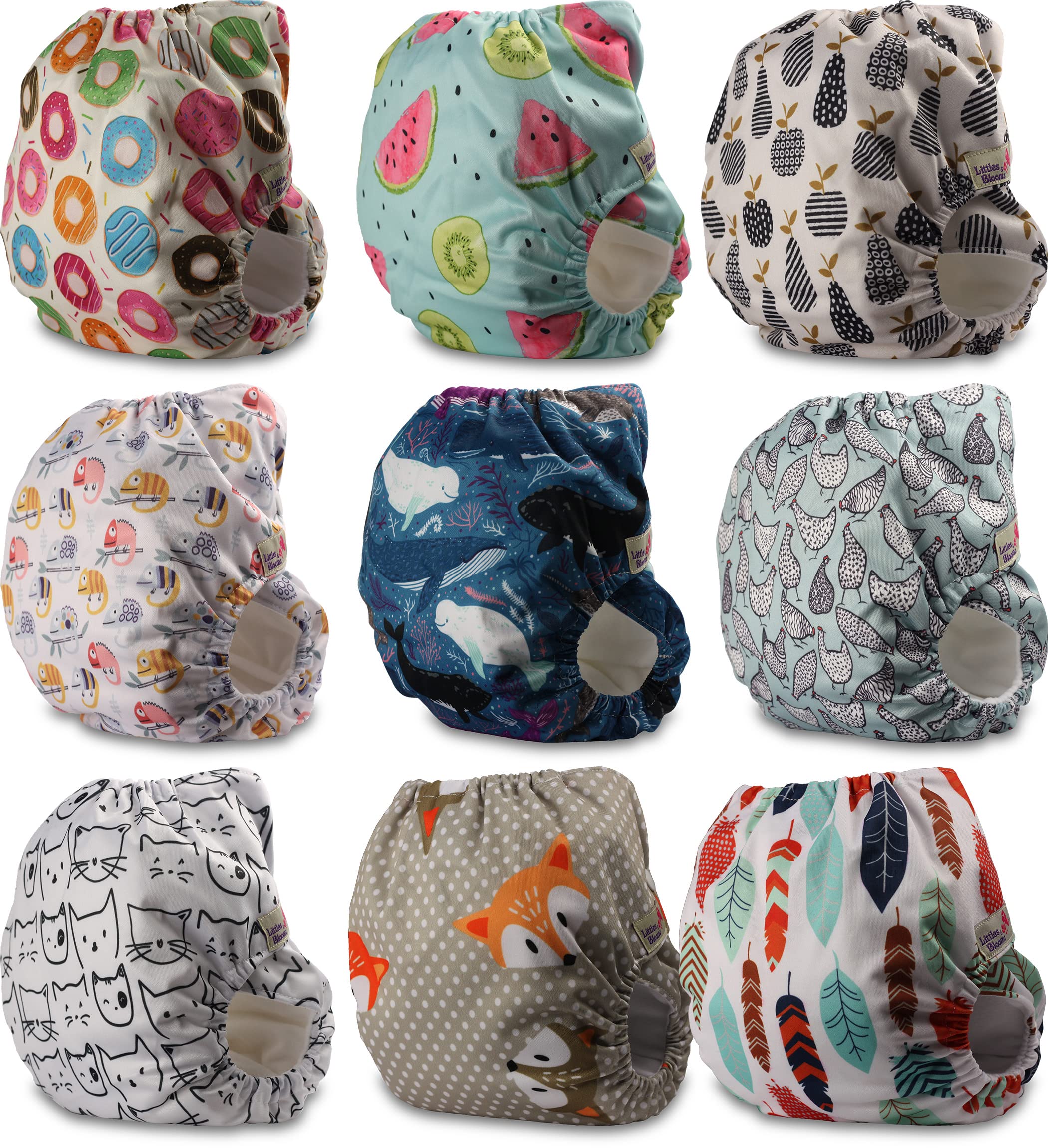 Littles & Bloomz] bébé lavable réutilisable poche tissu couche bambou