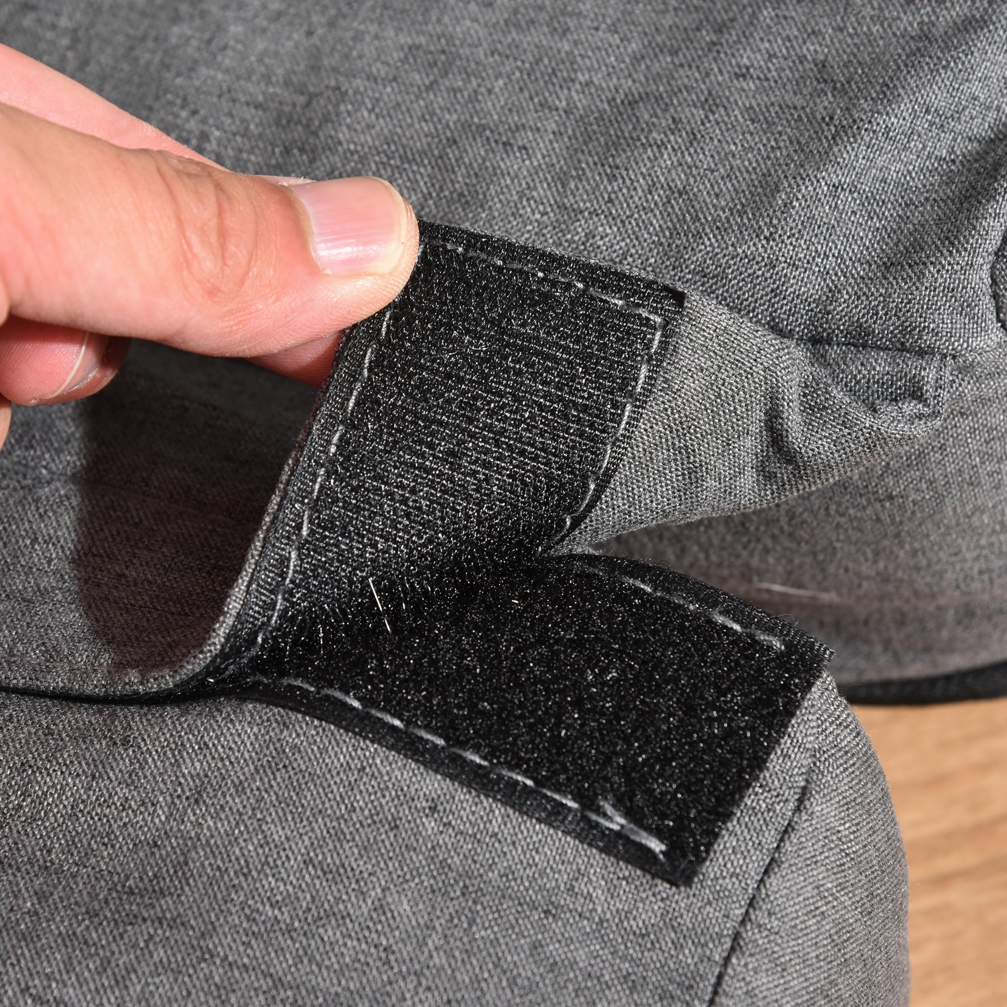 HOMCOM Bodenstuhl Bodensessel mit 5-Fach Verstellbarer Rückenlehne, Lendenkissen, Schlafsessel Bodensofa Gepolstert Lazy Sofa für Wohnzimmer Gaming & Lesen Dunkelgrau