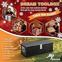 Vista 6 de 30 INCH Aluminum Tool Box,Heavy Duty Truck Bed Toolboxes,Diamond Plate Truck Tool Box With Side Handle And Lock keys, Used for Truck Bed