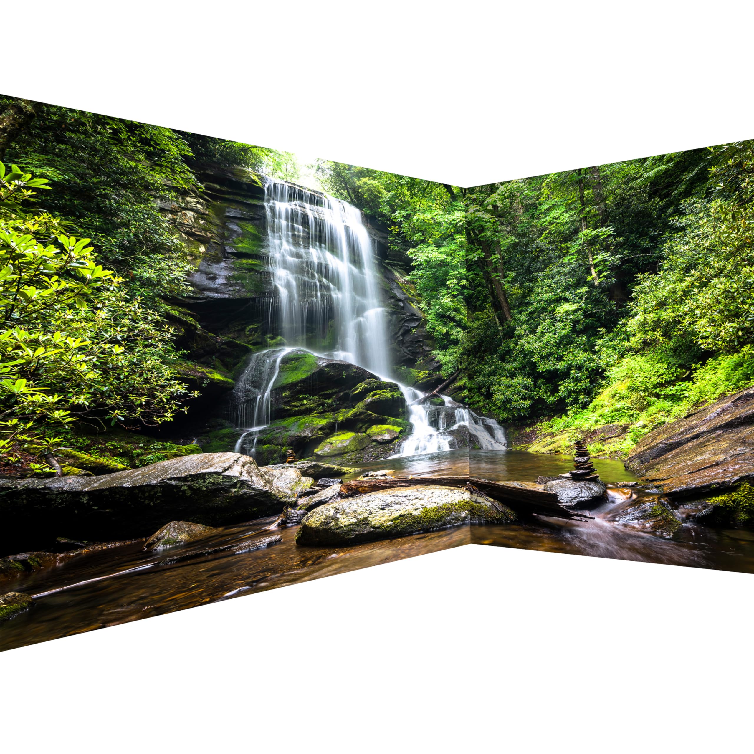 murando - Premium Photo Wallpaper Waterfall 550x250 cm / 217"x98" - Non-Woven Premium Art Print Fleece Wall Mural Decoration Poster Picture Design Modern - Nature Forest c-B-0473-a-a — image 1