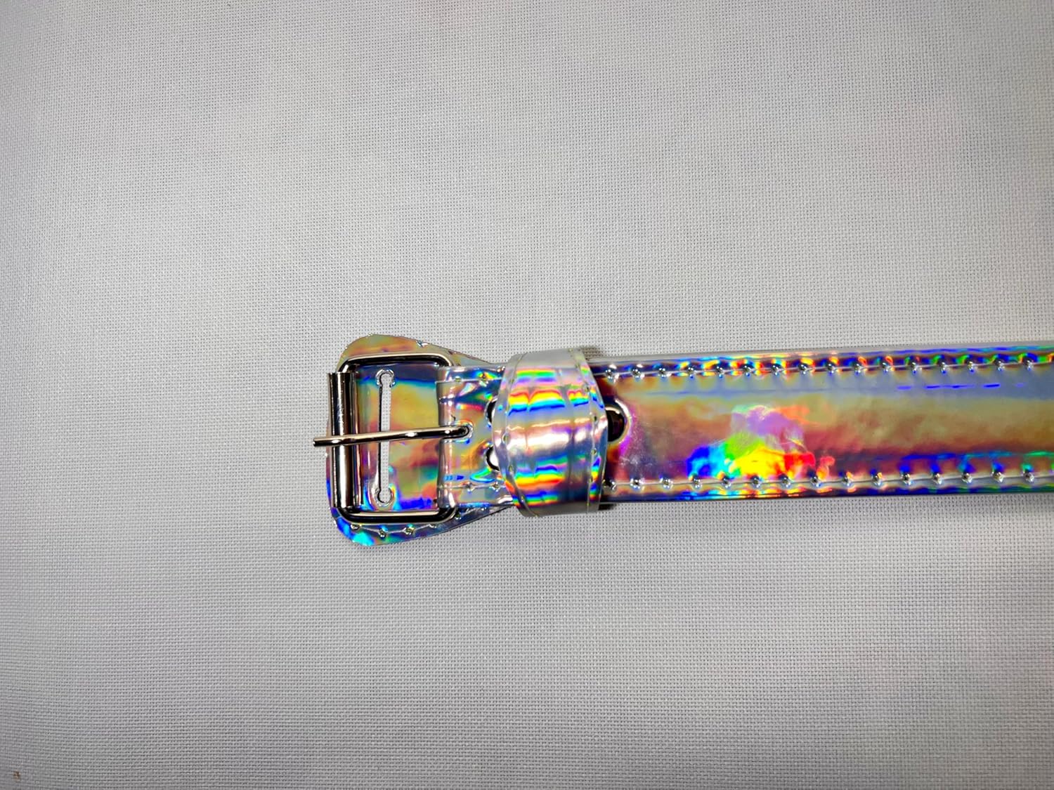 Kids Baseball/Softball Belt – 26" Silver Holographic – Durable, Unisex