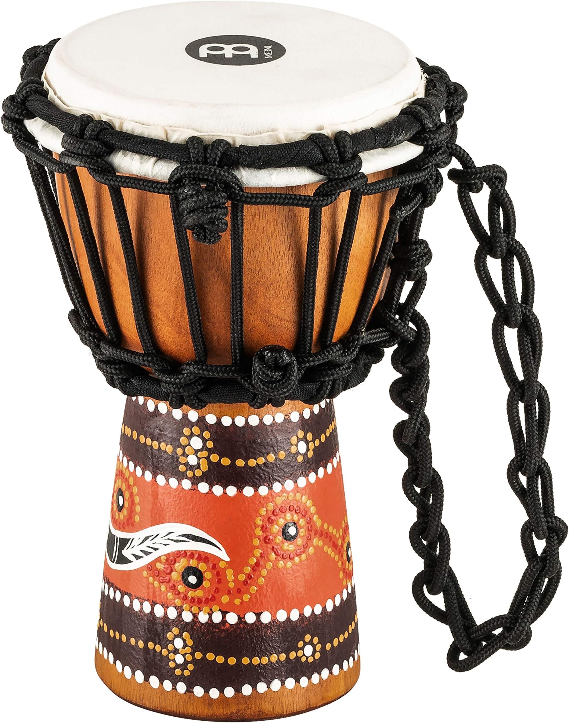 Djembe Per Bambini - Tamburo Giraffa 30cm In Legno Di Mogano Con Pelle Di Capra - Foto 7