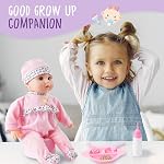 Toy Choi's 16 Inch Baby Doll with Different Sounds and Accessories, Pink | Interactive Crying Talking Feeding Features, Soft Cotton Body, Preschool Toys for Girls, Pretend Play Gifts for Toddlers Kids