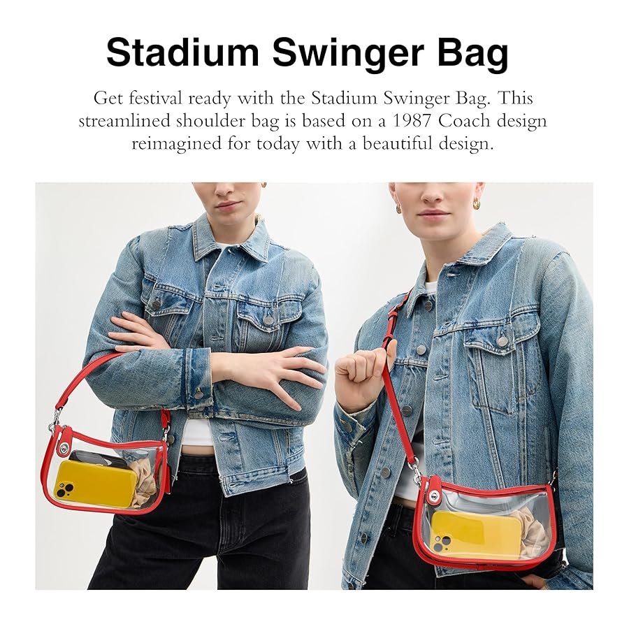 Coach Women's Swinger Originals PVC Stadium, Lh/Sport Red