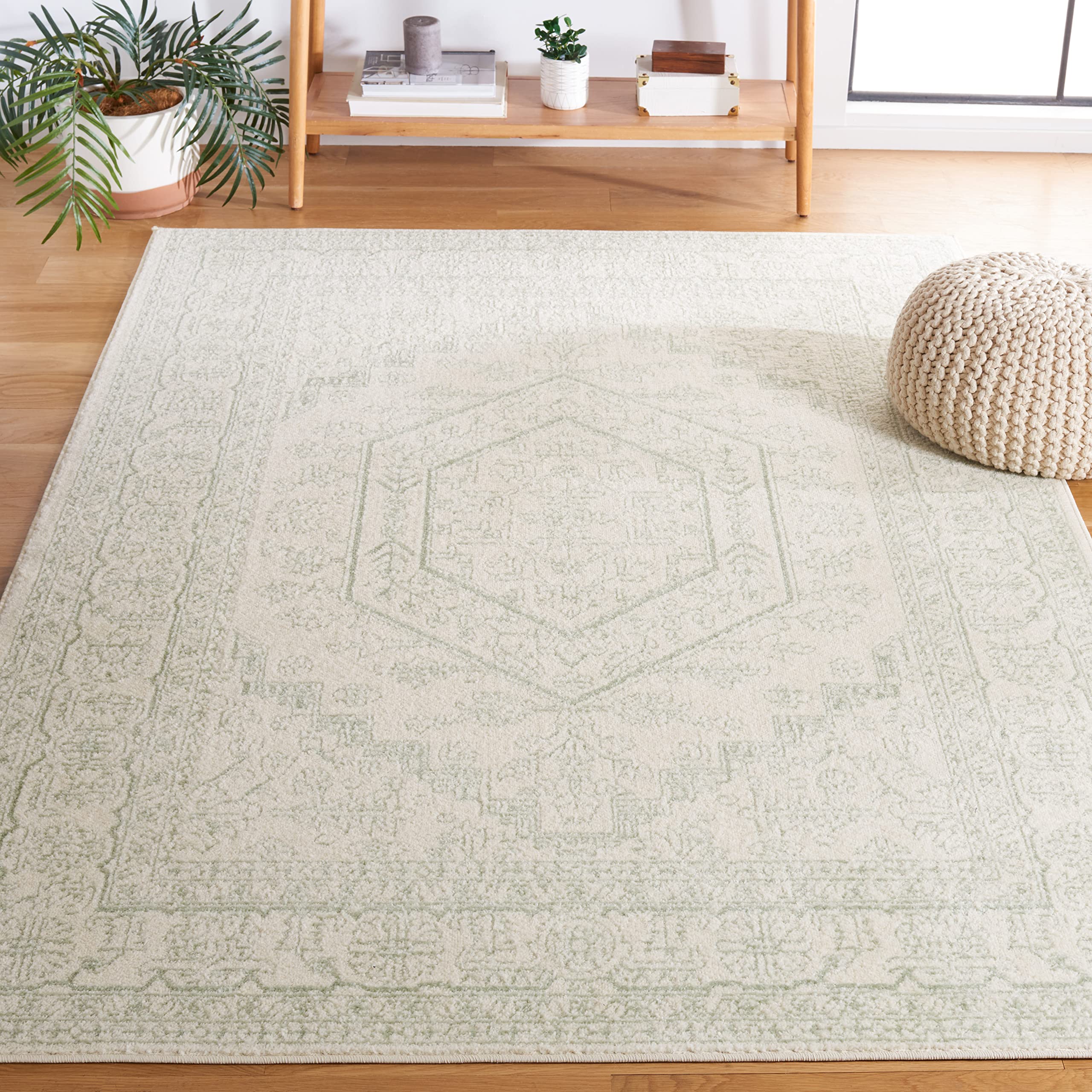 Tapis facile à nettoyer vert sauge SAFAVIEH Adirondack pour éviter les traces de mobilier
