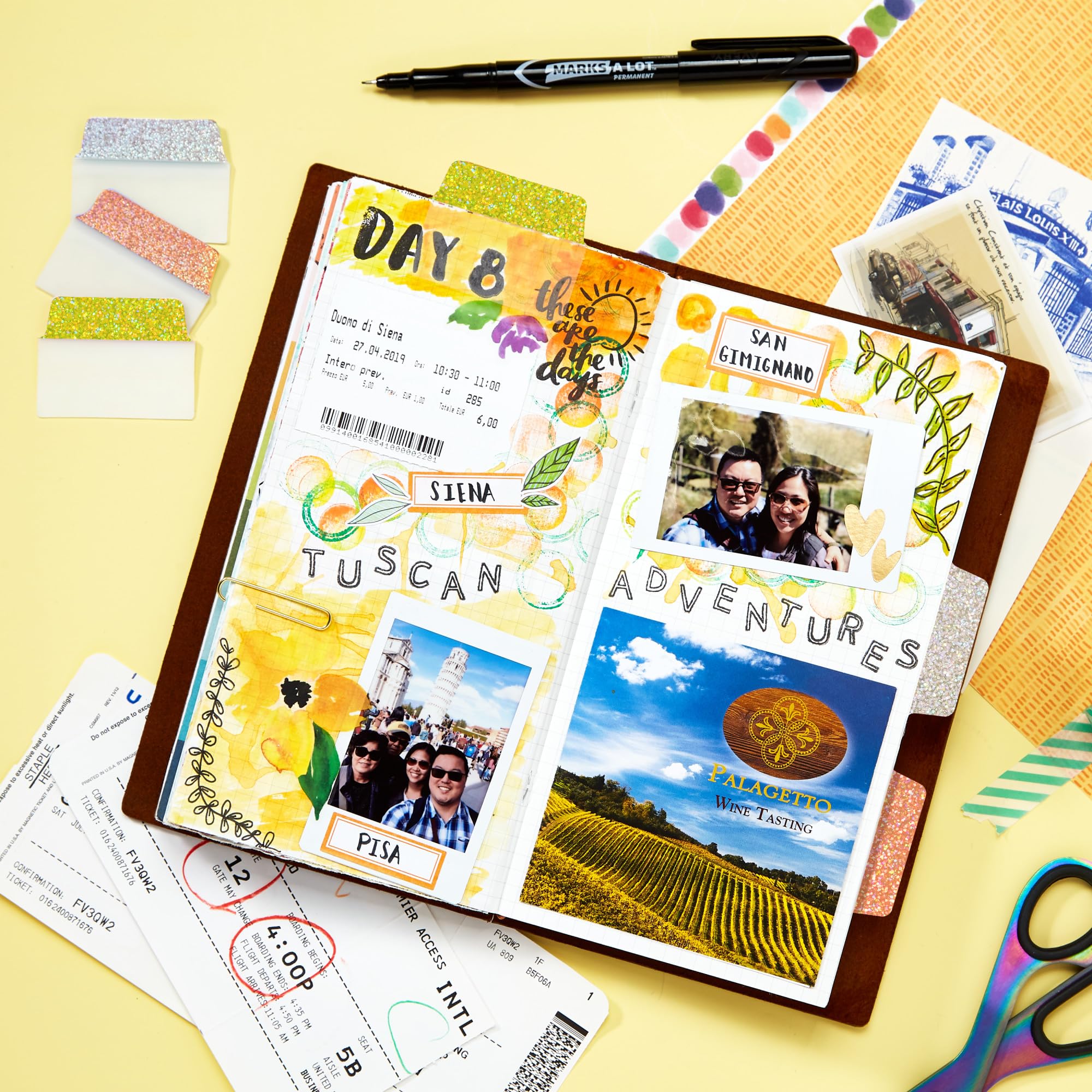 Avery Multi-Use Ultra Tabs, 2" x 1.5", Holographic Sunset Ombre Colors, 18 Repositionable Page Tabs (74148) - Image 6