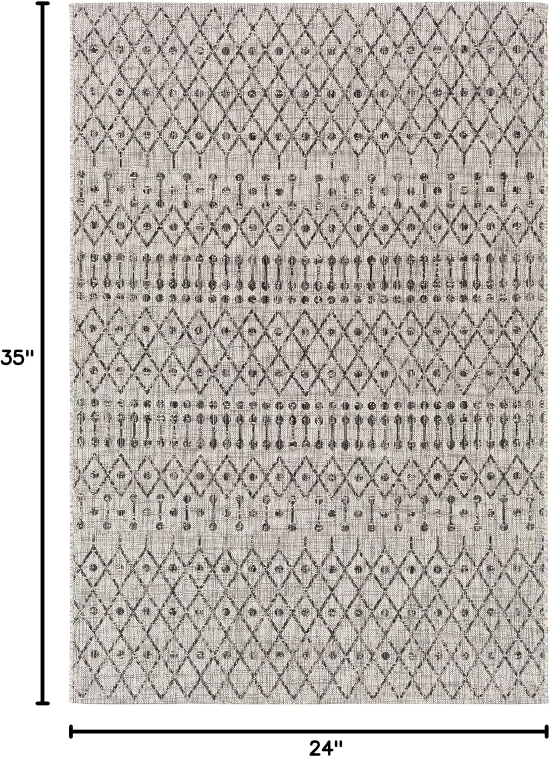 Livabliss Eagean Global Area Rug, 2' x 2'11", Black, (2' x 3' and Under)
