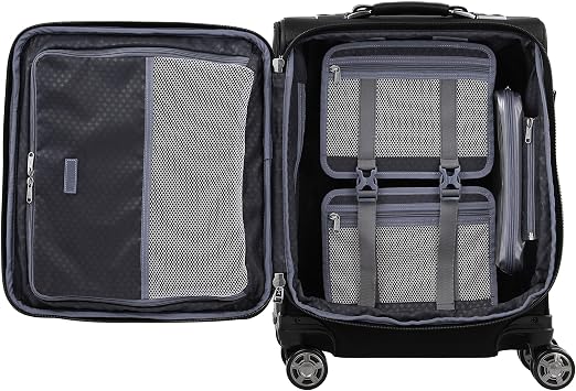 Travelpro Platinum Elite International Carry-On Spinner, Black, 19-Inch | Expandable Design With 8 Spinner Wheels, USB Port, TSA Lock & Laptop & Tablet Sleeves for Men & Women