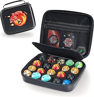 Yosuny Toy Portable Case Compatible with Bakugan Figures, BakuCores & Armored Alliance, Geogan Rising Battle Action Figure (Case Only) (Black)