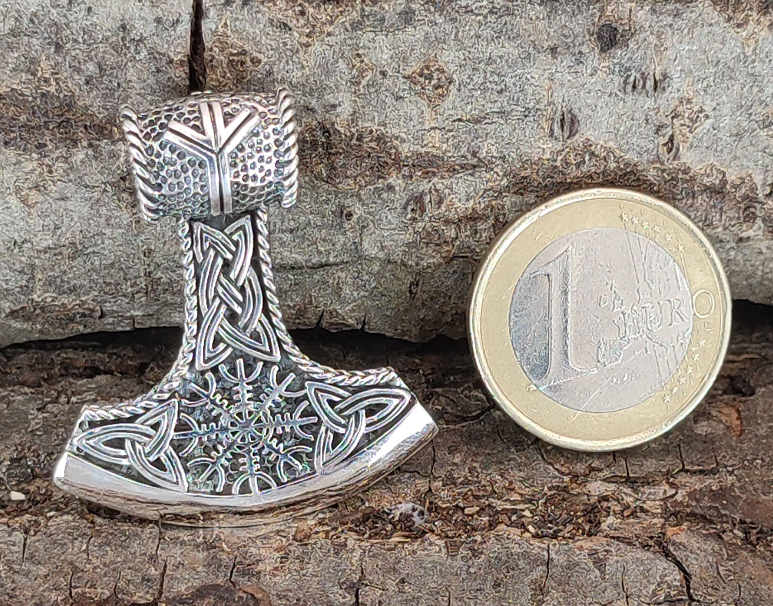 Kiss of Leather Thorshammer Anhänger aus 925 Sterling Silber Nr. 379