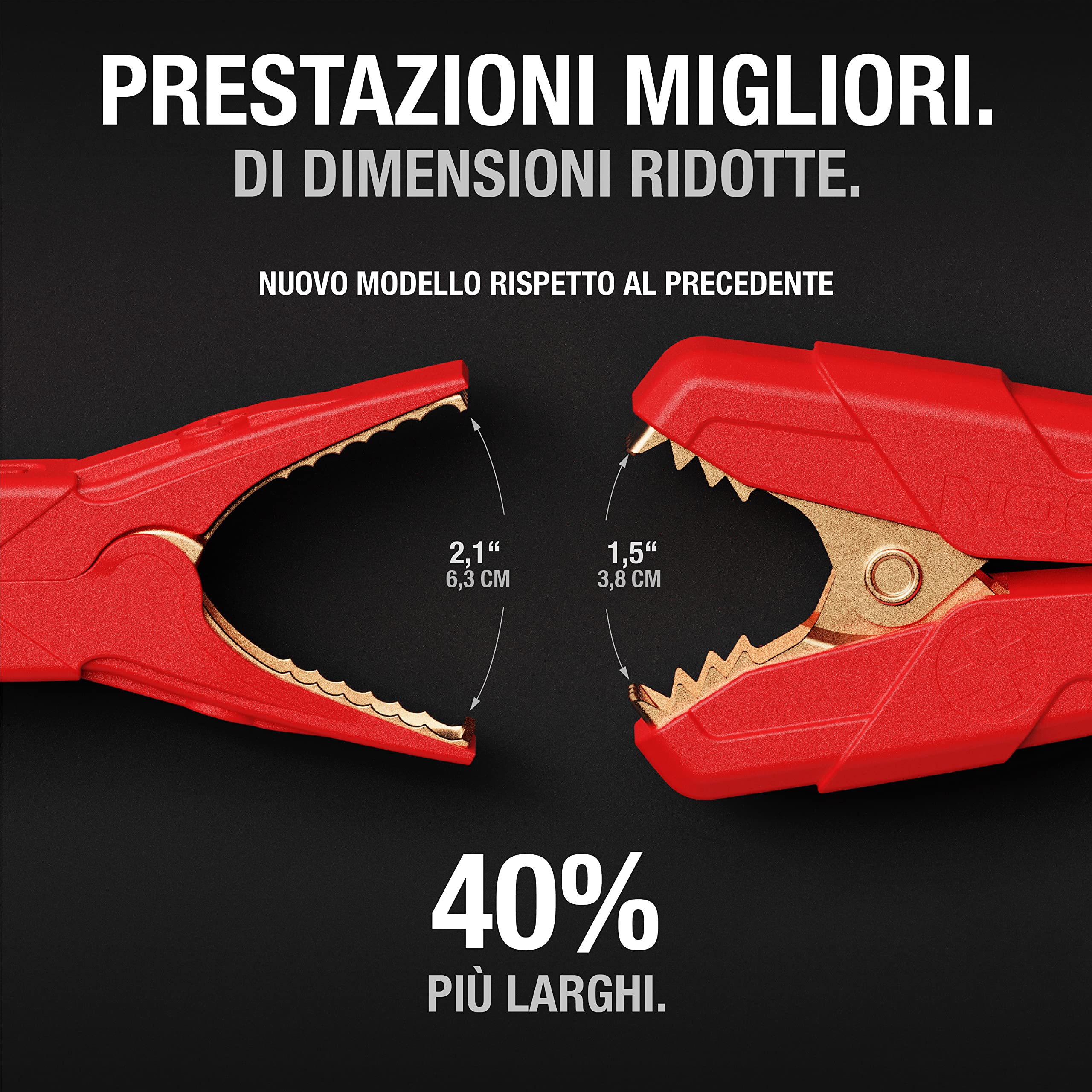 NOCO GBC003 Boost HD Precision Morsetti per Batteria per Dispositivi di Avviamento di Emergenza al Litio UltraSafe GB20, GB40, GB50 e GBX45