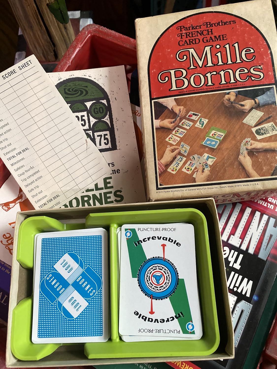 Mille Bornes Vintage Card Game 1971 Edition by Parker Brothers