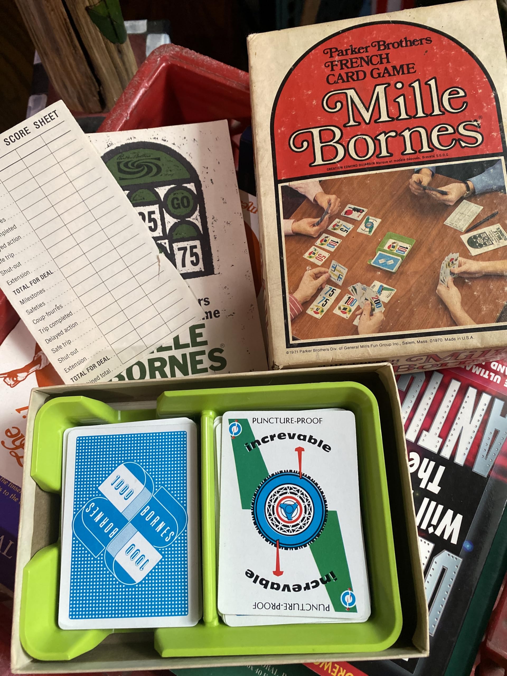 Mille Bornes Vintage Card Game 1971 Edition by Parker Brothers
