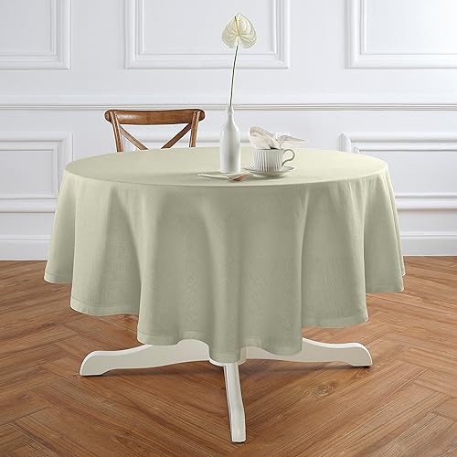 Miniatura 10 de Solino Home Mantel de lino claro  Otoño, Acción de Gracias, Navidad, 70 x 108 pulgadas, hecho a mano de lino europeo 100% puro, prelavado con