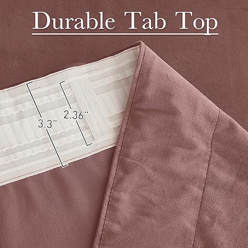 Miniatura 7 de StangH - Cortinas de terciopelo con aislamiento térmico, oscurecimiento de habitación, para dormitorio, cocina y más, supersuaves, 52 x 84pulgadas,