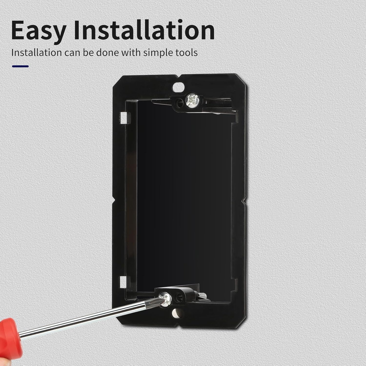 Low Voltage Mounting Bracket for Single Gang Wall Plate,Cable Management for Speaker,Ethernet,HDMI Wall Palte,Telephone Wires,1 Pack,Black