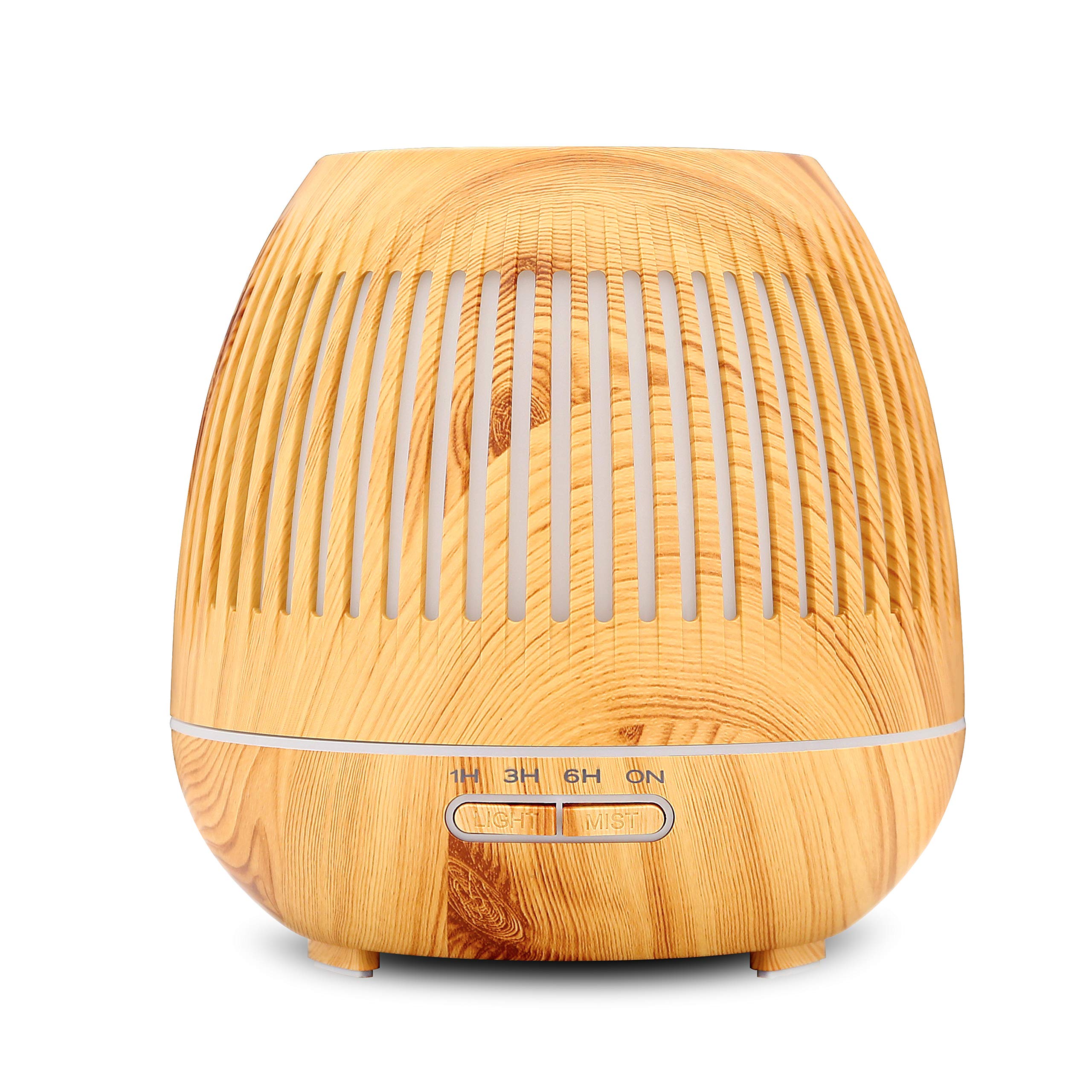 Essential Oil Diffuser, 400ml Aromatherapy Diffuser with 7 Color Lights and 4 Timer, Ultrasonic Cool Mist Humidifier with Auto Shut-off Function for Bedroom Home(Yellow)