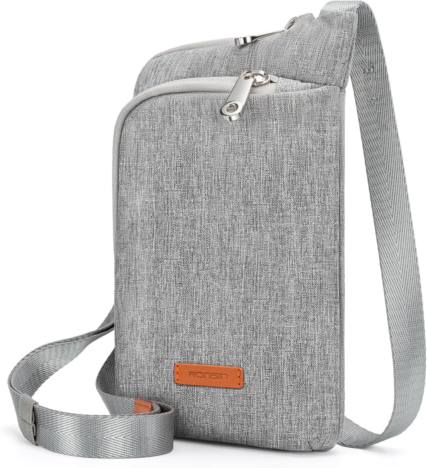 RONSIN Anti Theft Nylon Crossbody Bag Cell Phone Purses Wallet Travel Pouch Shoulder Strap with Locking Zipper