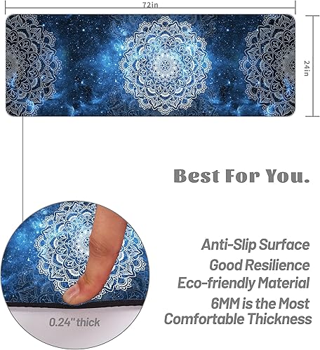 Miniatura 5 de Cifupy Alfombrilla de yoga antideslizante de doble cara respetuosa con el medio ambiente, tapete de ejercicio de TPE con correa de transporte y