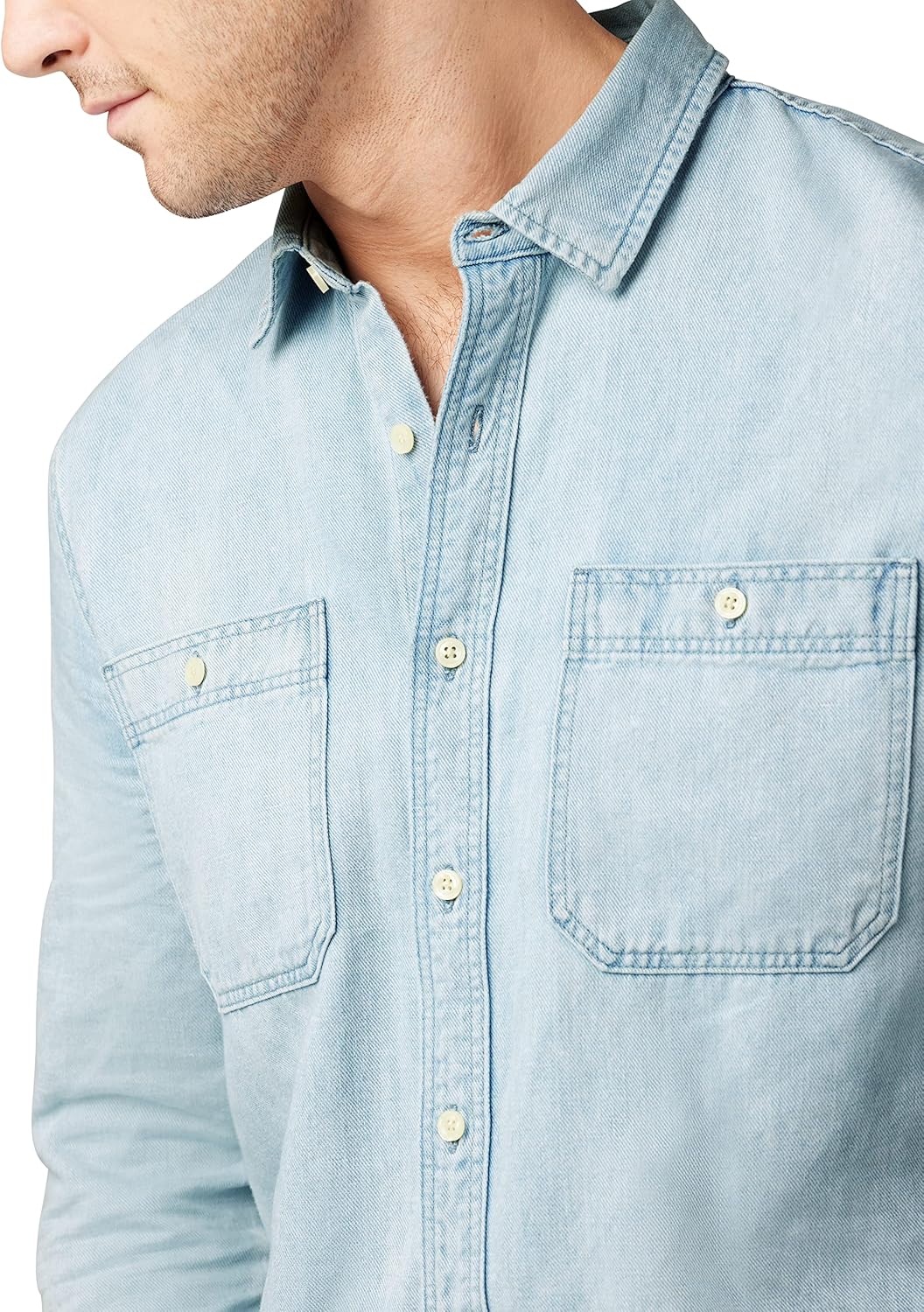 Joe's Jeans Mens Lou Indigo Linen Shirt - Image 4