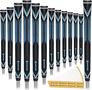 SAPLIZE High-performance Rubber Golf Grips 13 Pack, High Shock Absorption, Non-slip, Choose from 13