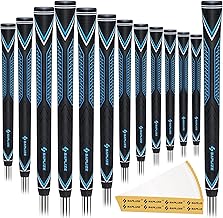 SAPLIZE High-performance Rubber Golf Grips 13 Pack, High Shock Absorption, Non-slip, Choose from 13 Grips with 15 Tapes or Full Regripping Kit, Std/Mid/Jumbo, CC10 Series