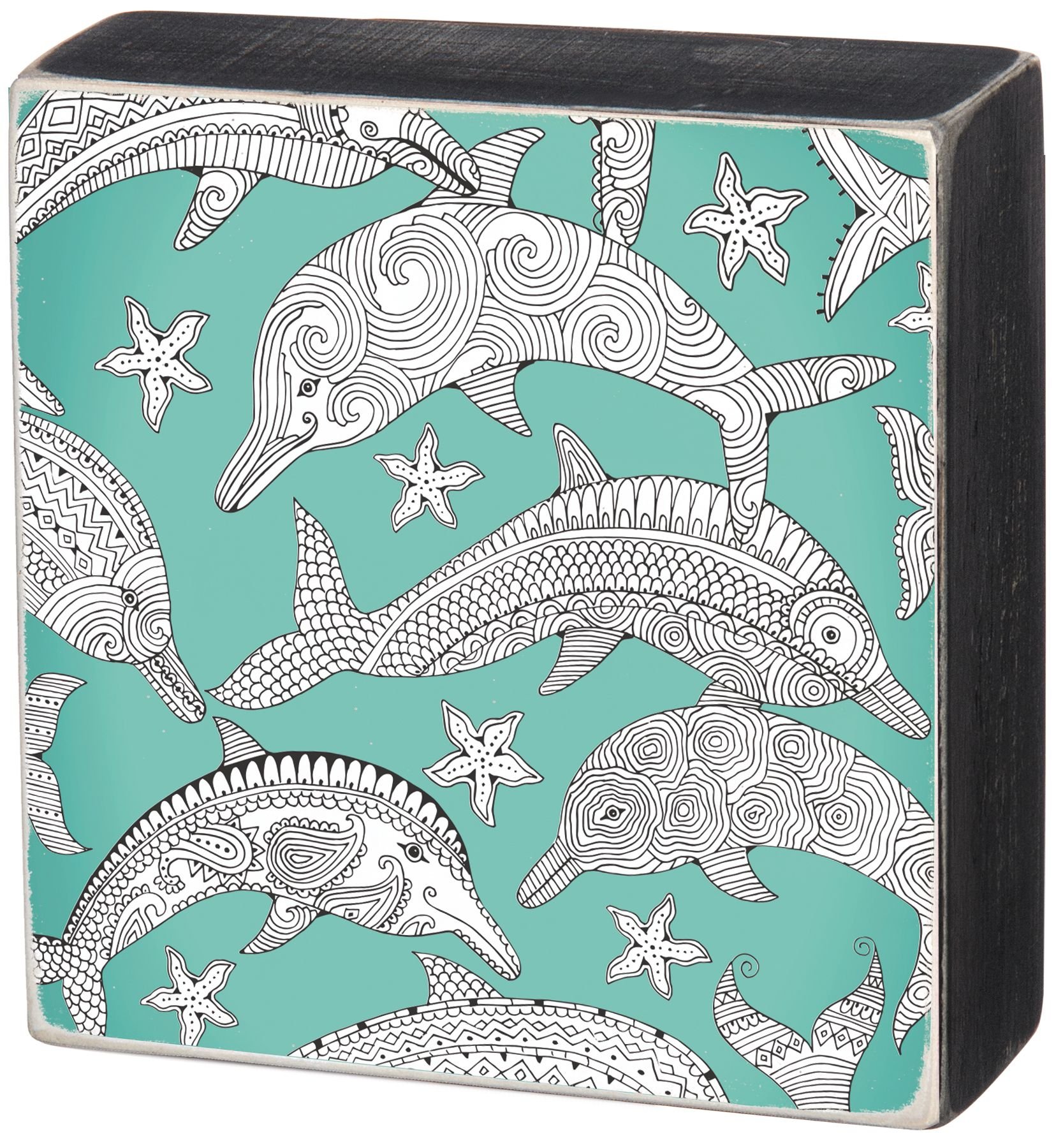 Delfines Trullo negro signo de color Primitives by Kathy para decorar paredes vacias sin vida