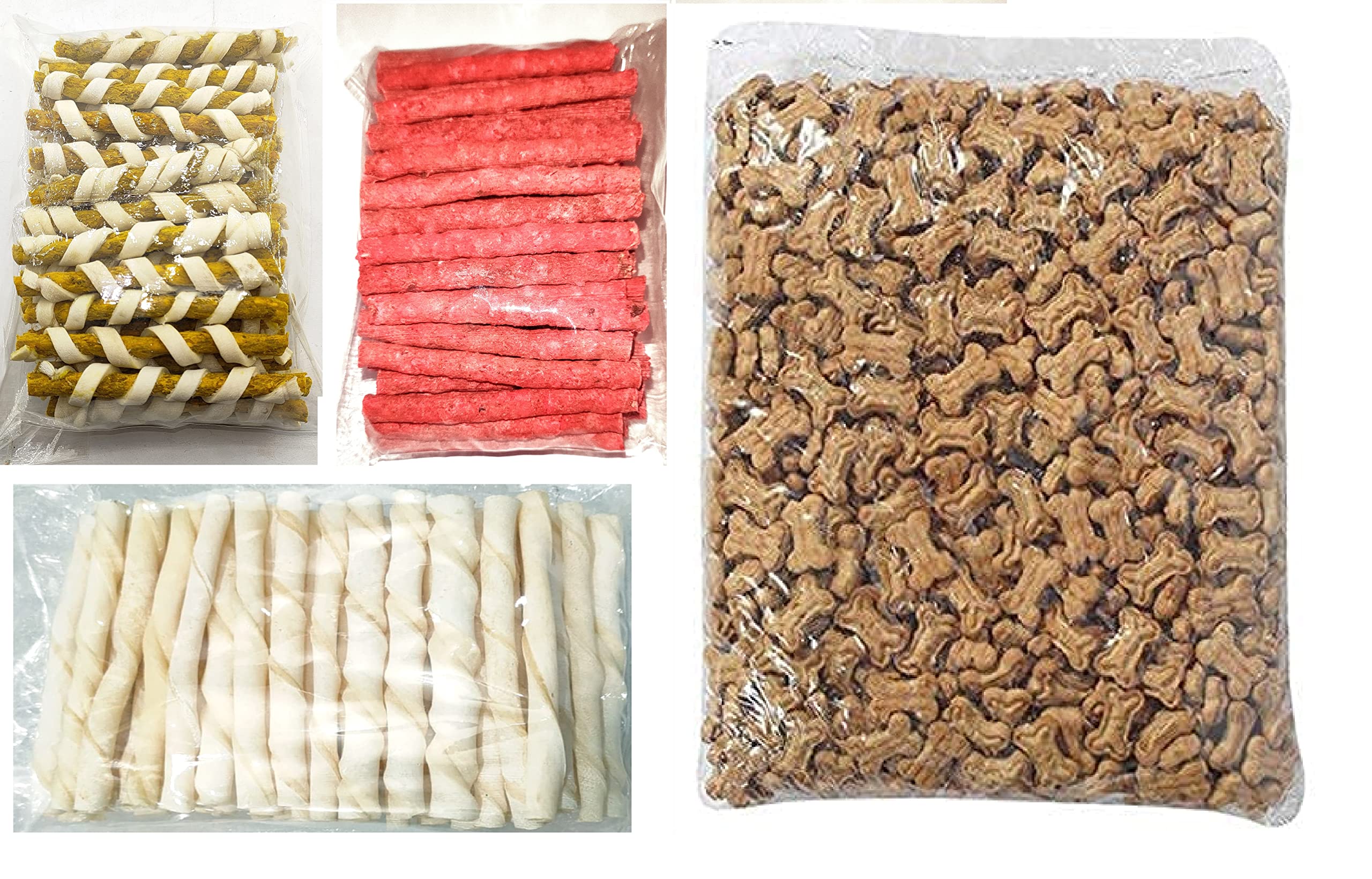 Woofy Dog Treat Food Combo (1 KG Dog Biscuit + 1 KG Mutton Munchy + 1 KG White Chew Stick + 1 KG Spiral Chicken Munchy) - 4 Kg (B0B6GNDM2F) Amazon Price History, Amazon Price Tracker