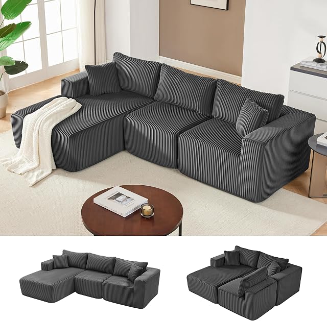 HUATEAN 96 Couch sans os de pouce, Canapé Sectionnel Modulaire, Couch Nuage, Coupes Sectionnelles pour le salon,Salle de bain