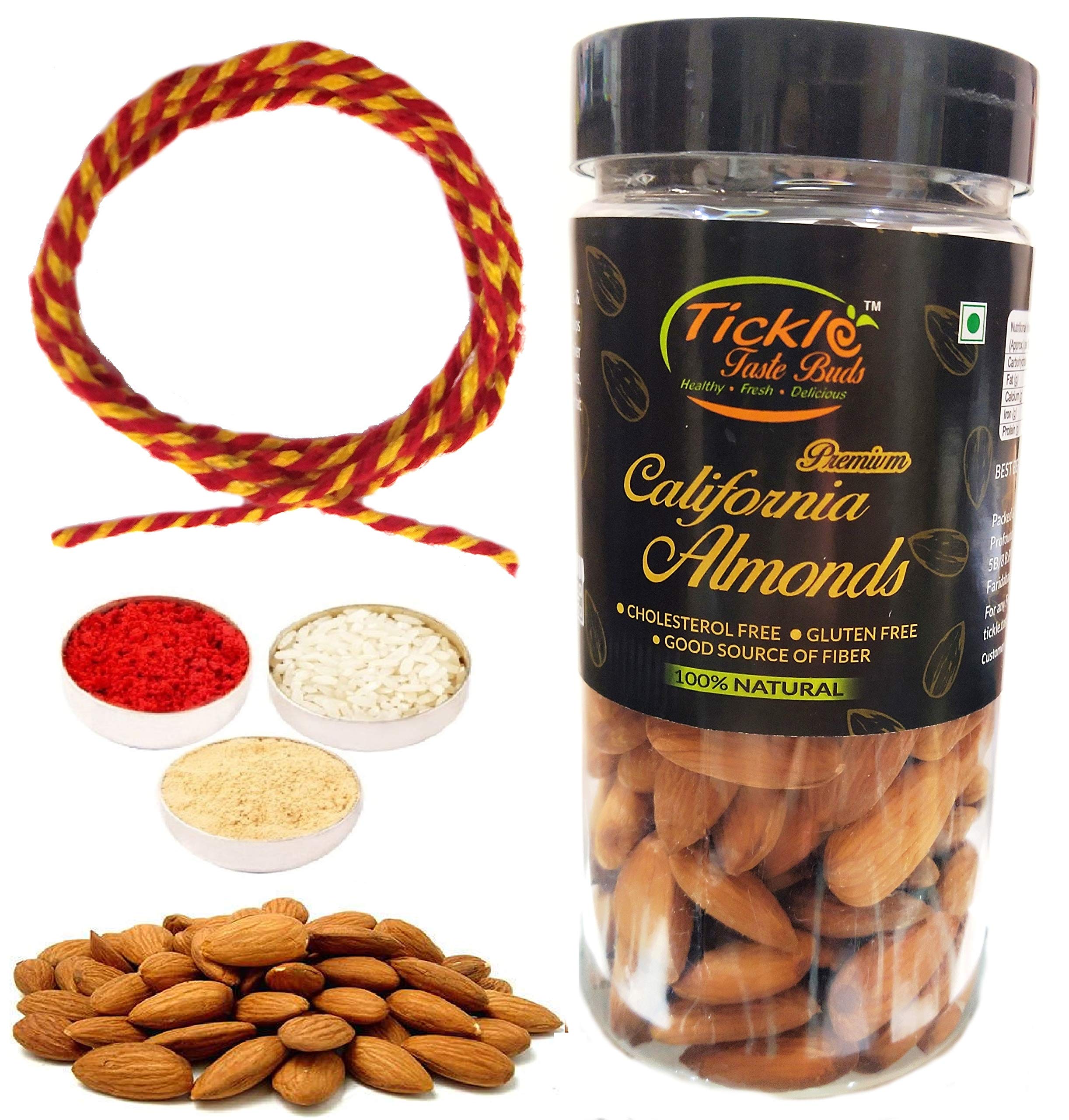Velour Shoppe Rakhi Traditional Nostalgic Dhaga Tikka Gift for Brother-Thread Moli, Roli, Chawal, Chandan, Mishri with Badam Jar, 250gms for Bhaiya (B07YZP1WTB) Amazon Price History, Amazon Price Tracker