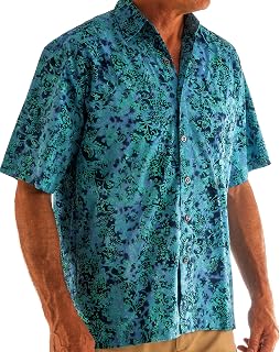 Indo Bay Tropical Hawaiian Cotton Batik Shirt