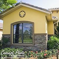 Vista 17 de Ekena Millwork - Panel lateral de piedra de imitación apilado en cascada