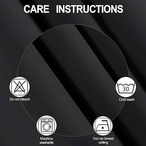 Miniatura 4 de LEMOMO - Cortinas opacas negras de 38 x 63 pulgadas, juego de 2 paneles con bolsillo para varilla, cortinas para oscurecer la habitación y dormitorio