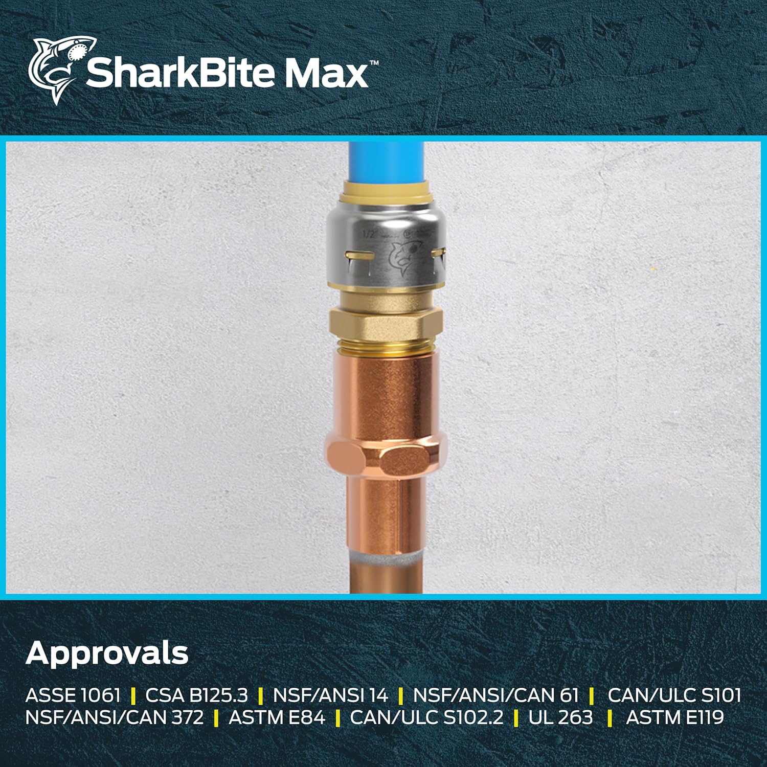 SharkBite Max Male Adapter, 1 in Push-to-Connect x 1 in MNPT, Brass Plumbing Fitting, UR140A