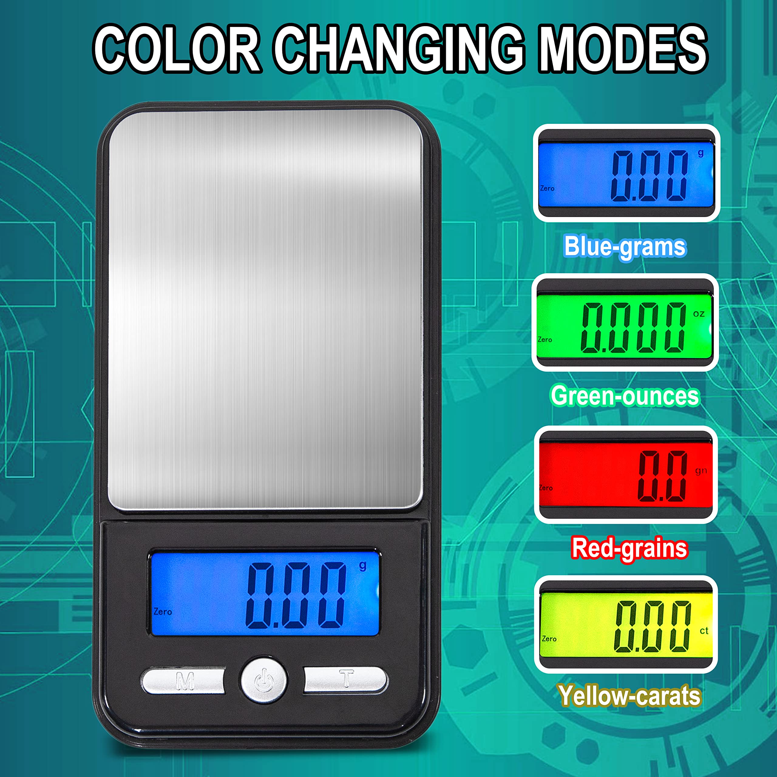 American Weigh Scales Mini báscula LCD de alta precisión con pantalla LCD retroiluminada (AC 150) 150 G x 0,01 G
