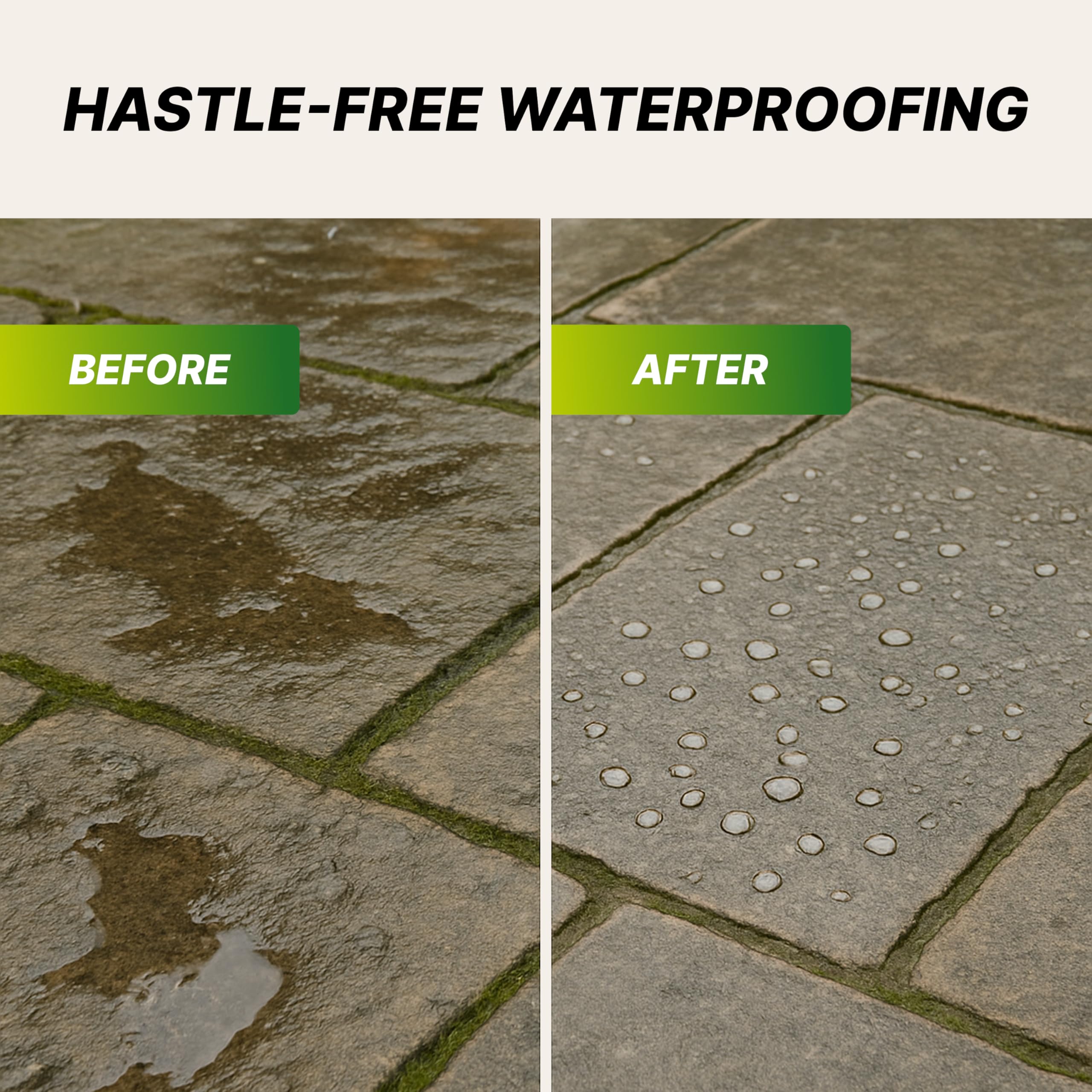 Panda Coat StoneGuard, Clear Water-Based Stone Sealer, Solvent-Free Patio & Driveway Protector, Concrete & Paving Sealer - Image 2