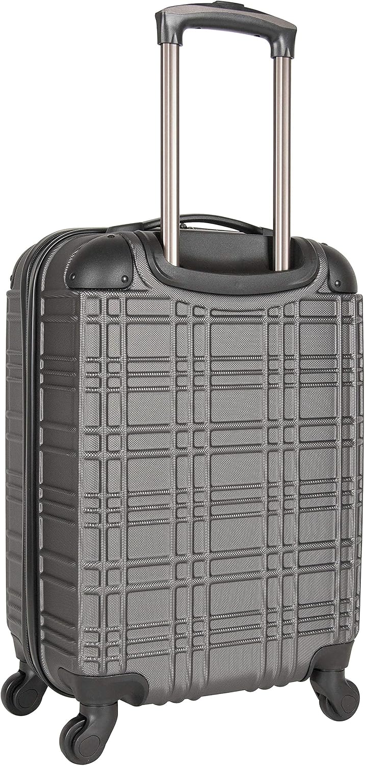  | Ben Sherman Nottingham Lightweight Hardside 4-Wheel Spinner Travel Luggage, Charcoal, 3-Piece Set (20"/24"/28") | Carry-Ons