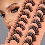 JIMIRE Mink Lashes 18MM Fluffy 6D Wispy False Eyelashes Volume Thick Dramatic Fake Lashes Natural Look Like Eyelash Extensions Pestaas 7 Pairs Pack