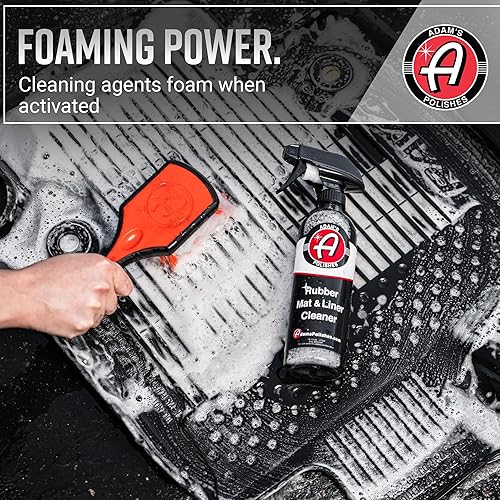 Vista 6 de Adam's Polishes Limpiador de alfombrillas de goma y forro de 16 onzas, solución de limpieza de alfombrillas de goma para detalles de automóviles