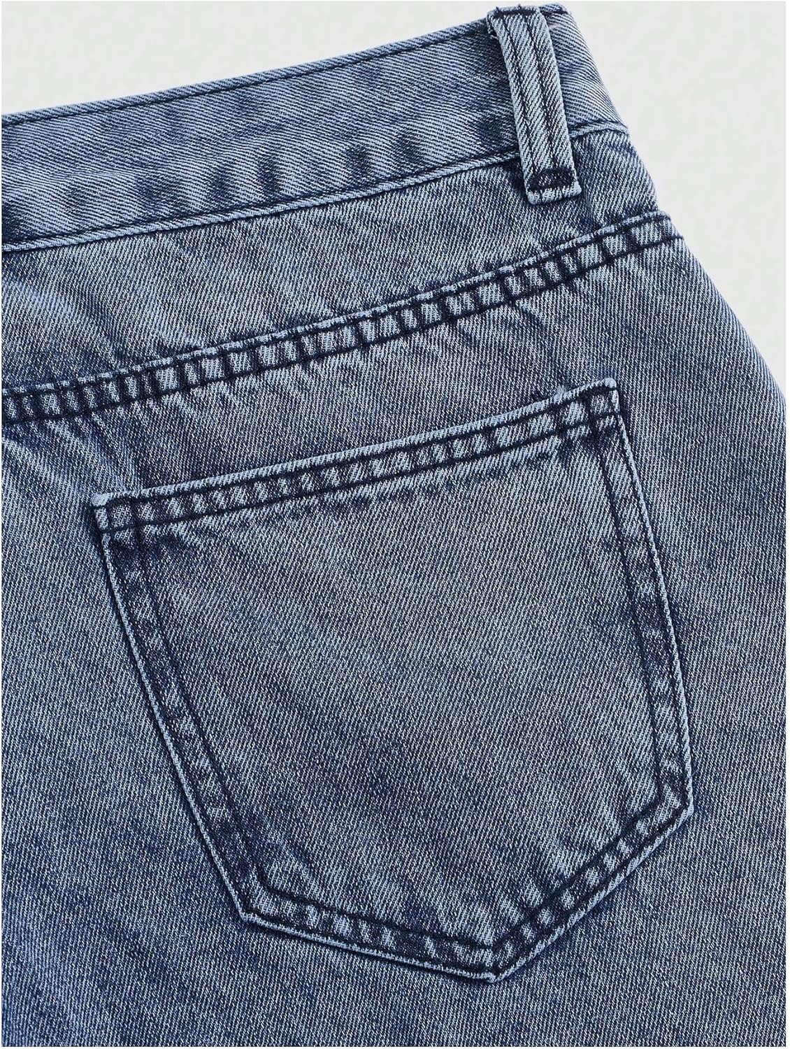 Women's Y2k Star Print Jean Shorts Punk Wide Leg Denim Bermuda Shorts with Pockets Streetwear