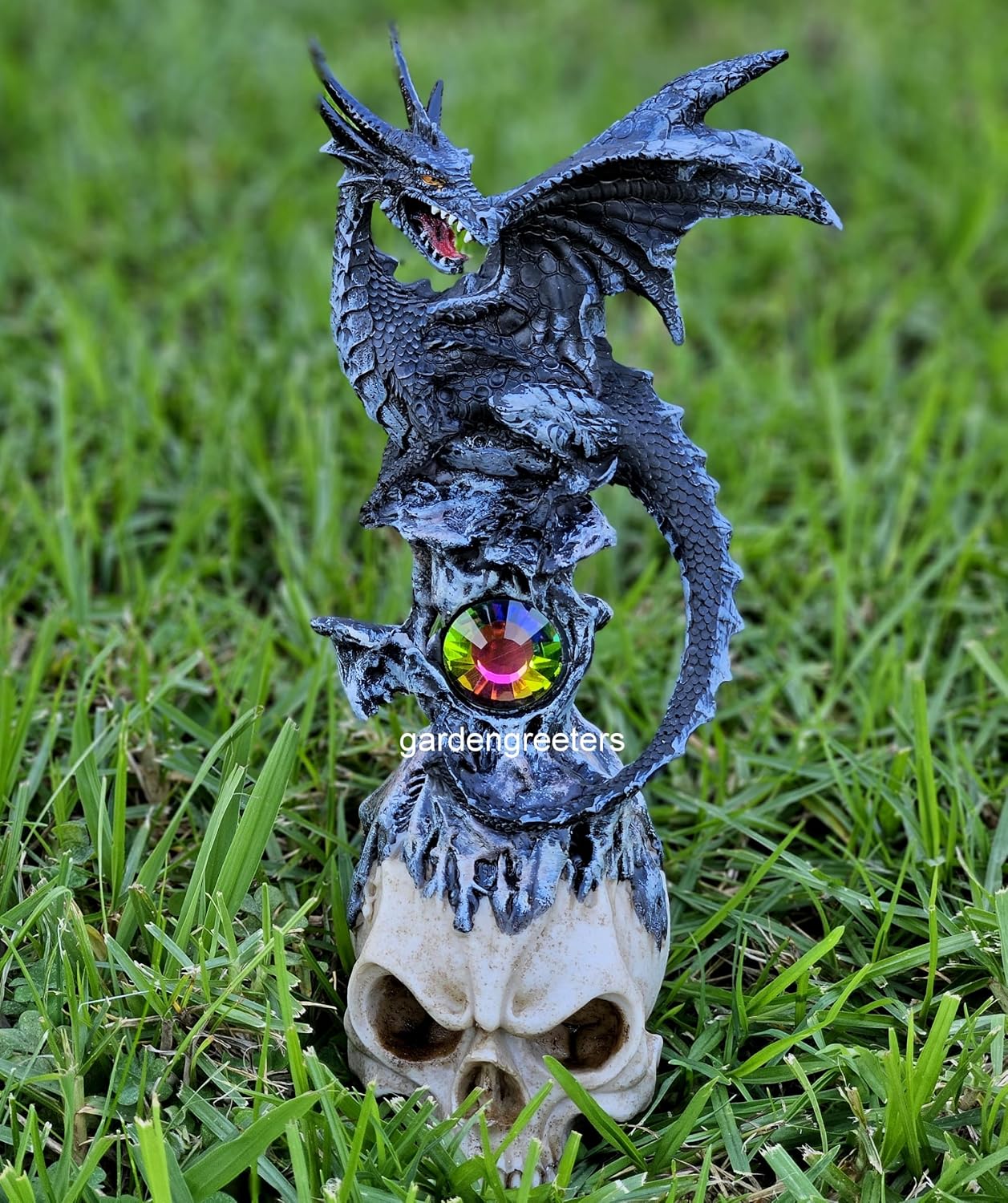 Dragon ON Skull Statue Dragon Figurine