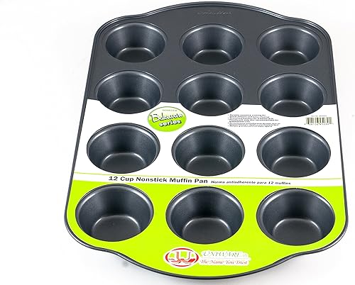 Miniatura 3 de Uniware Molde antiadherente para magdalenas con asas de gran tamaño, Horma Antiadherente para Muffins (6 tazas grande))