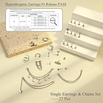 6 Paia Piercing Per Elice In Oro - Orecchini Cartilagine Per Uomo E Donna - Set Cerchietti Dorati - Foto 12