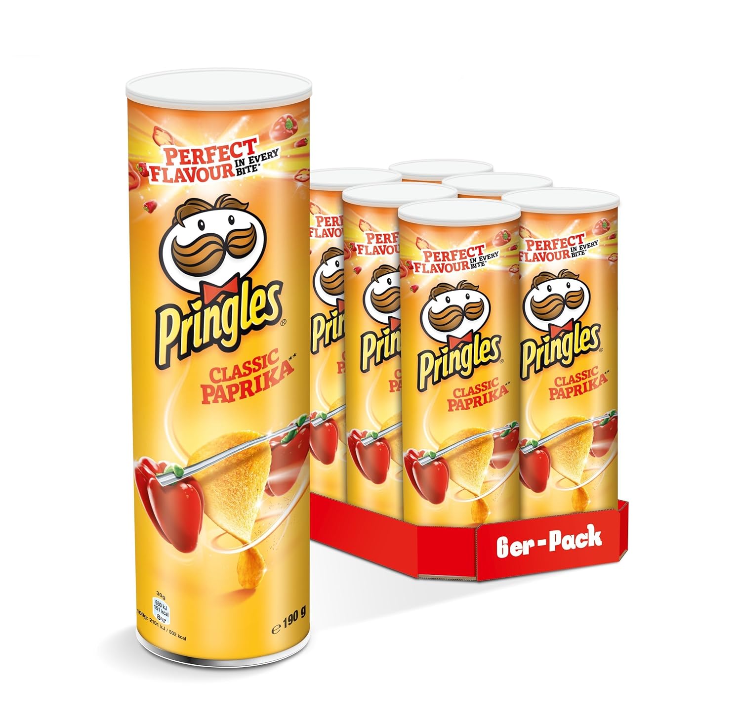 Pringles Classic Pepper 190g (Pack of 6 Amazon.de Grocery