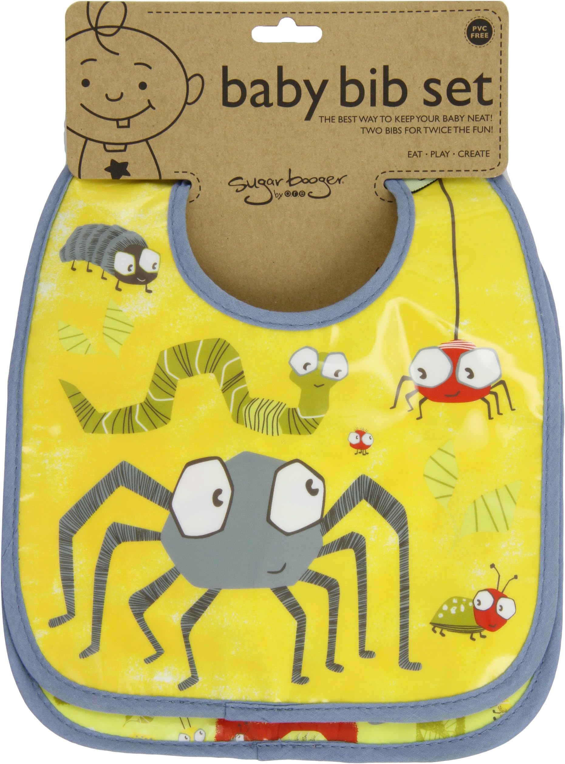 Sugarbooger Mini Bib Gift Set, Icky Bugs, 2 Count