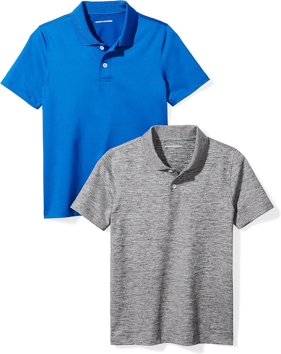 boys Short-Sleeve Active Performance Polo Shirts